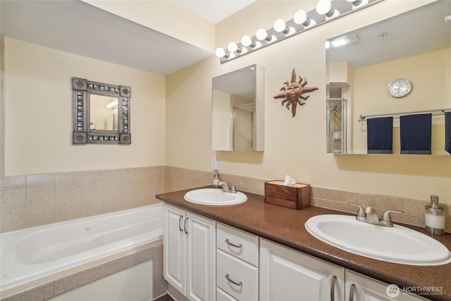 215 20th Ave E Unit 305, Seattle, WA 98112 - full bath with a garden tub, double vanity, and a shower