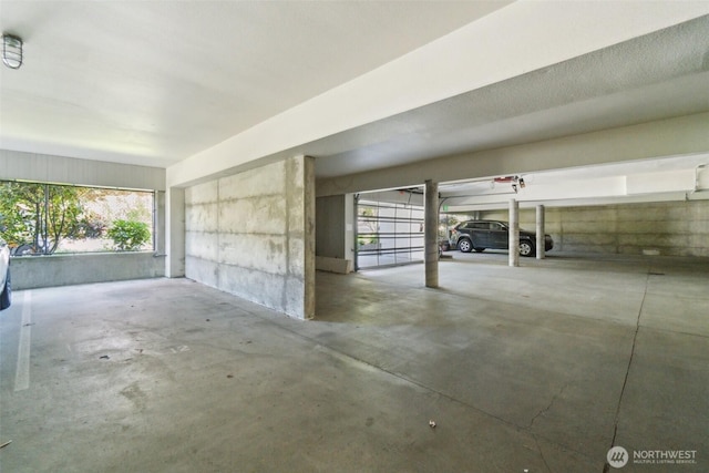 view of parking garage