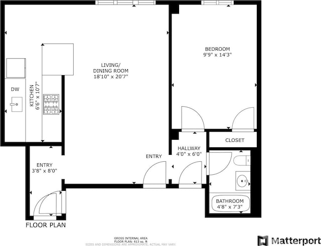 1105 Spring St Unit 1306, Seattle, WA 98104 - property floor plan