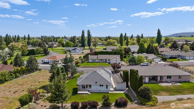 aerial view with a residential view