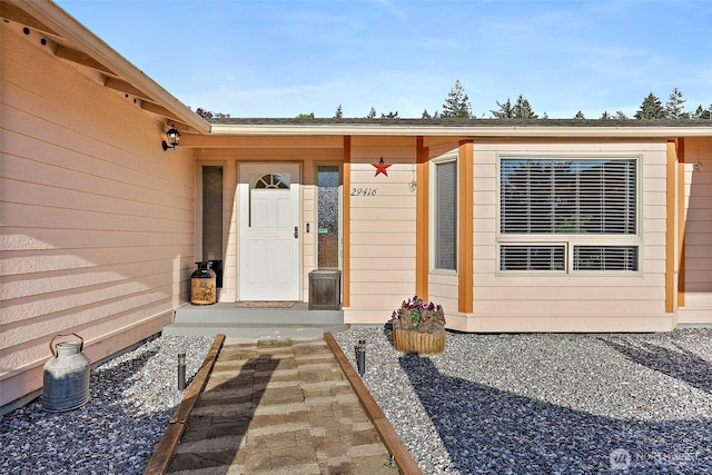 view of doorway to property