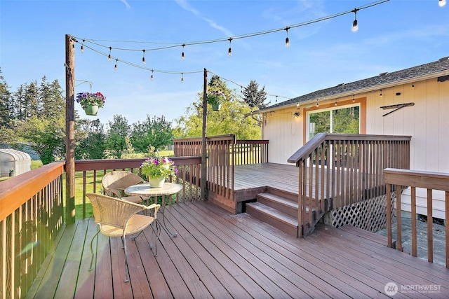 view of wooden terrace