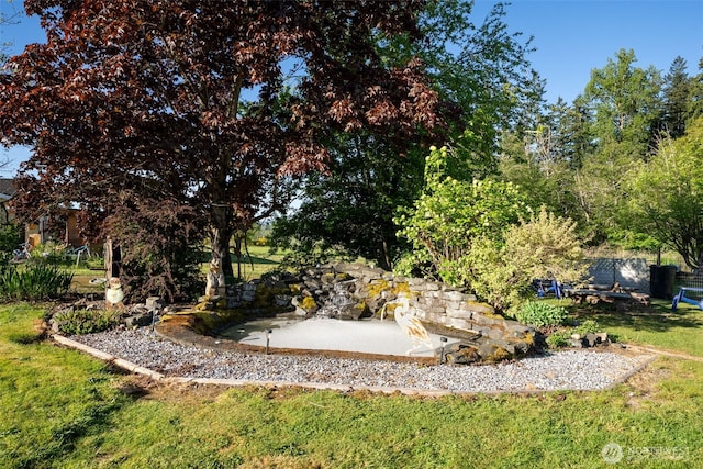 view of grassy yard