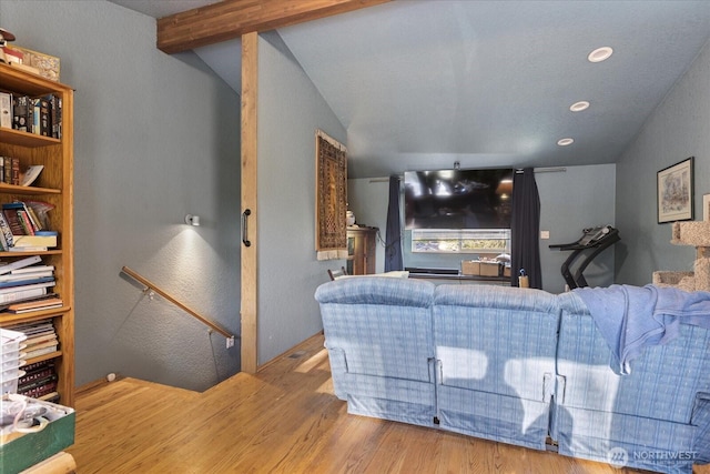 living room with wood finished floors