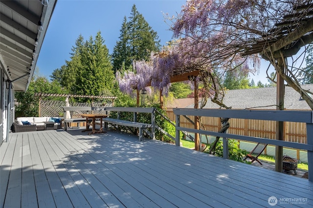 2656 168th Ave NE, Bellevue, WA 98008 - deck featuring an outdoor hangout area and fence