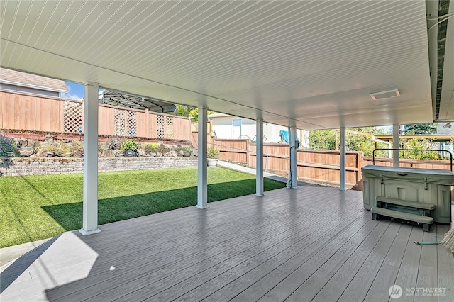 7351 32nd Ave SW, Seattle, WA 98126 - wooden terrace with a hot tub