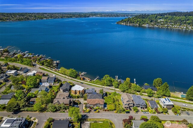3319 Burnett Ave N, Renton, WA 98056 - aerial view of residential area featuring a large body of water
