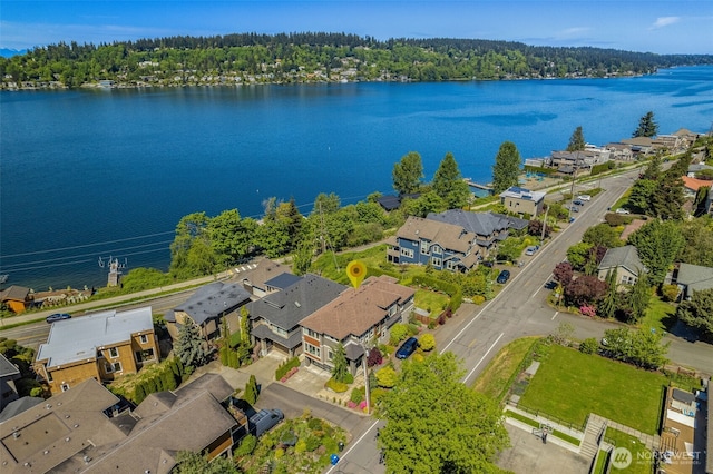 3319 Burnett Ave N, Renton, WA 98056 - aerial perspective of suburban area featuring a nearby body of water