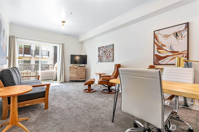 1015 Railroad Ave Unit 405, Bellingham, WA 98225 - living room with ornamental molding and carpet floors