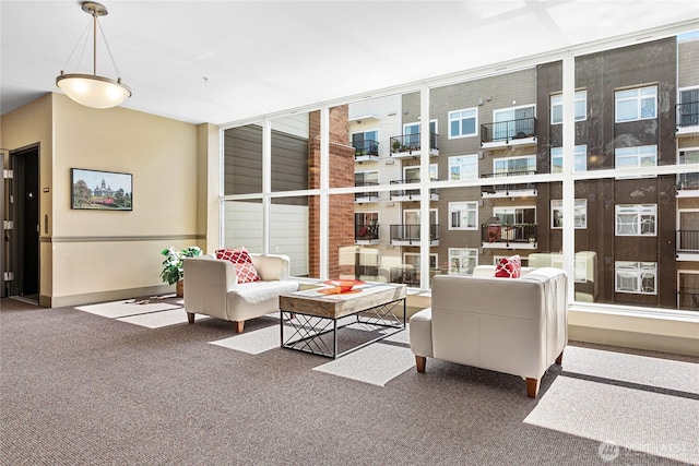 1015 Railroad Ave Unit 405, Bellingham, WA 98225 - living room with carpet and baseboards
