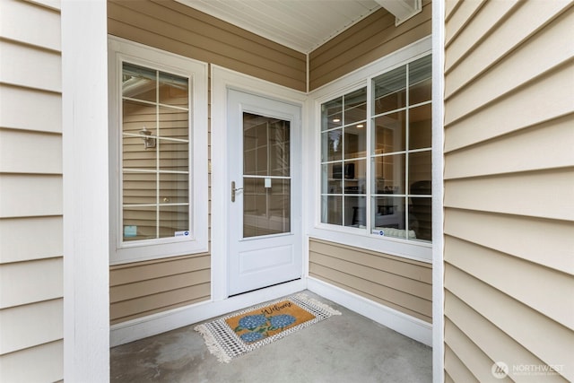 view of doorway to property