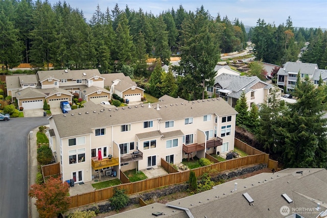 aerial view of residential area