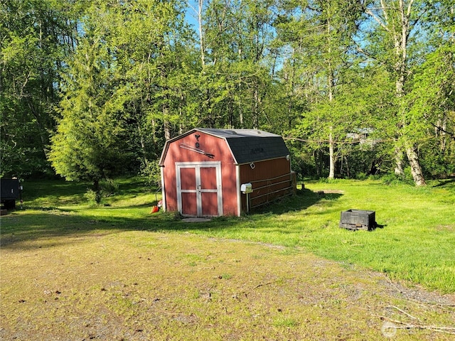view of shed