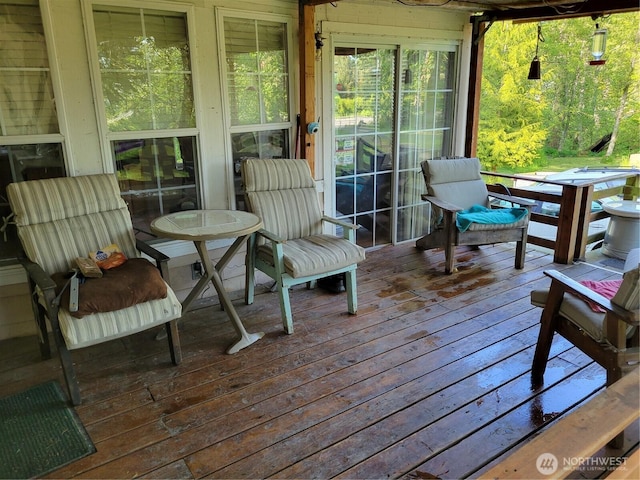 view of sunroom