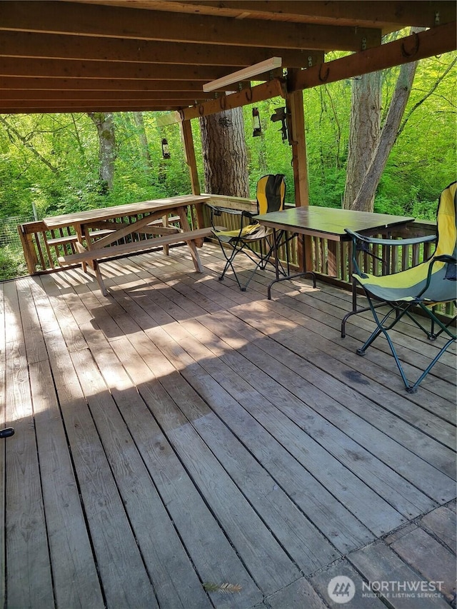 view of wooden deck