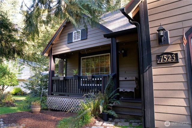 view of front of property with covered porch
