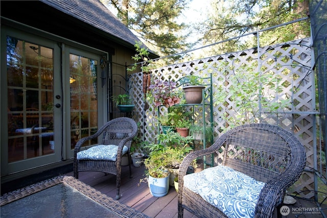 view of wooden terrace