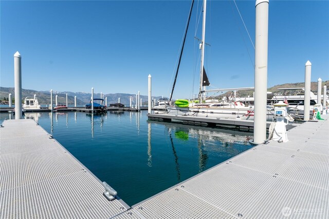 1350 W Woodin Ave, Chelan, WA 98816 - dock area with a water and mountain view