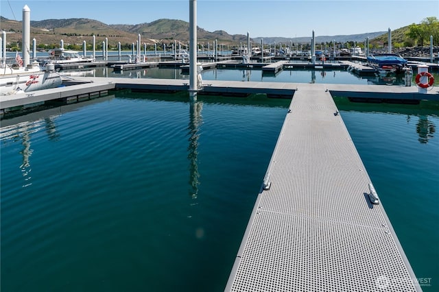 1350 W Woodin Ave, Chelan, WA 98816 - dock area featuring a water and mountain view
