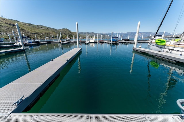 1350 W Woodin Ave, Chelan, WA 98816 - view of dock featuring a water and mountain view
