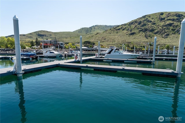 1350 W Woodin Ave, Chelan, WA 98816 - view of dock with a water and mountain view