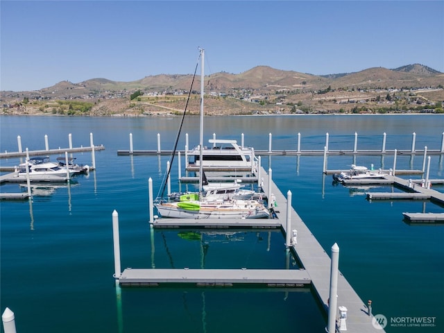 1350 W Woodin Ave, Chelan, WA 98816 - view of dock featuring a water and mountain view