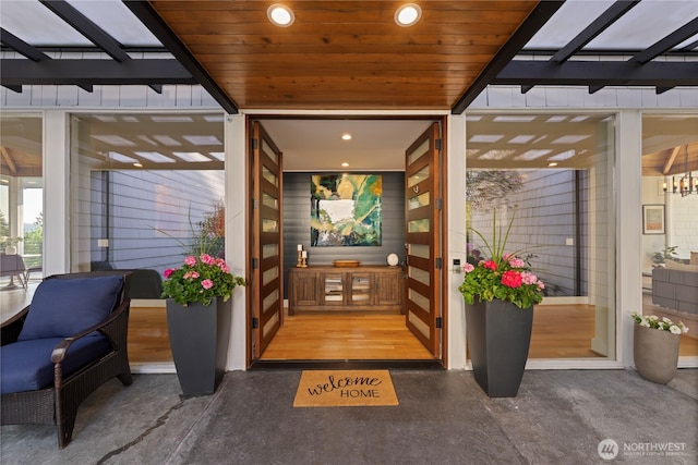 view of doorway to property