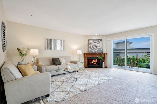 9201 NE Juanita Dr Unit 205, Kirkland, WA 98034 - carpeted living room with a lit fireplace