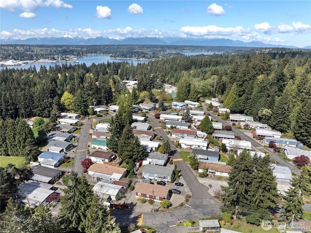 16300 State Highway 305 NE Unit 94, Poulsbo, WA 98370 - aerial overview of property's location featuring a water and mountain view and nearby suburban area