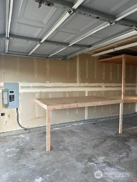 garage featuring electric panel