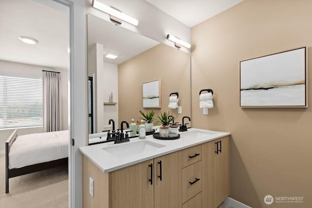 14707 87th Ave SE Unit U2, Snohomish, WA 98296 - bathroom featuring double vanity and baseboards
