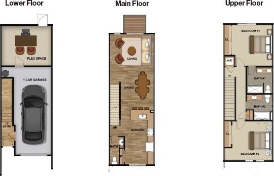 14707 87th Ave SE Unit U2, Snohomish, WA 98296 - floor plan / room layout