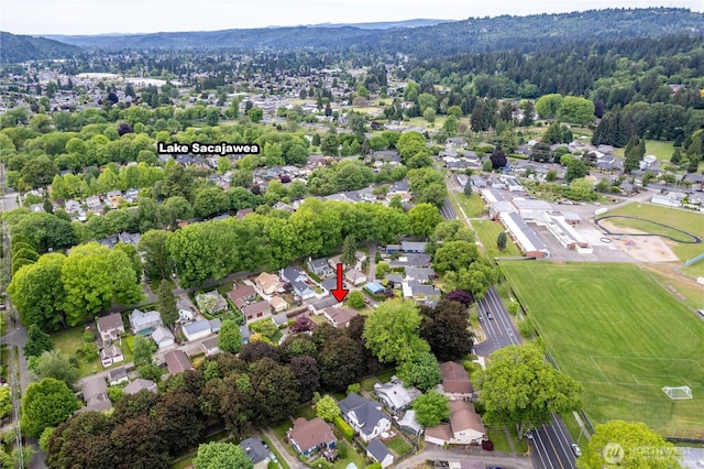 1639 21st Ave, Longview, WA 98632 - aerial view of residential area featuring a mountainous background