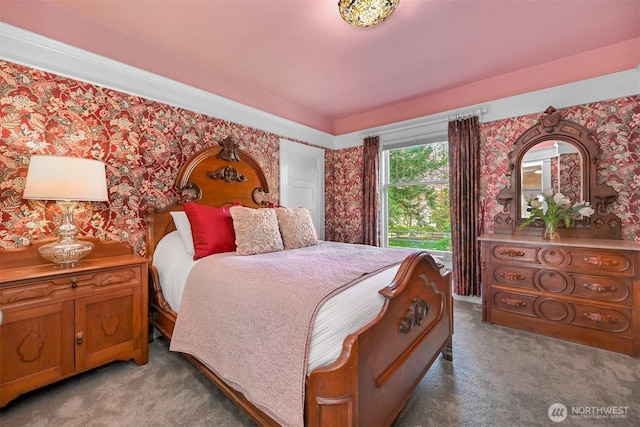 2234 Main St, Ferndale, WA 98248 - bedroom with light colored carpet and wallpapered walls