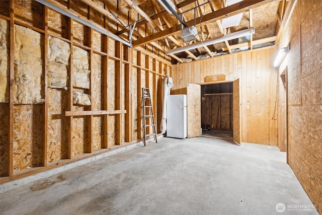 219 W 15th St, Port Angeles, WA 98362 - miscellaneous room featuring a garage and concrete floors
