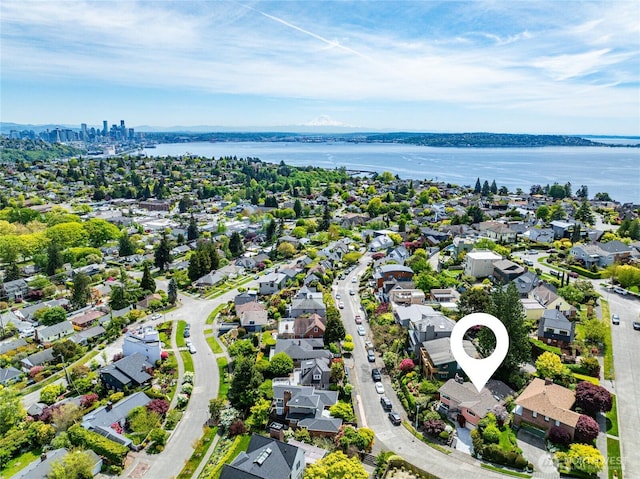 2537 Montavista Pl W, Seattle, WA 98199 - aerial perspective of suburban area featuring a large body of water