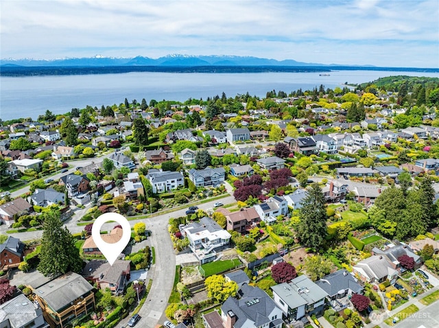 2537 Montavista Pl W, Seattle, WA 98199 - aerial view of residential area with a water and mountain view