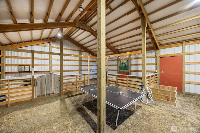 misc room featuring vaulted ceiling