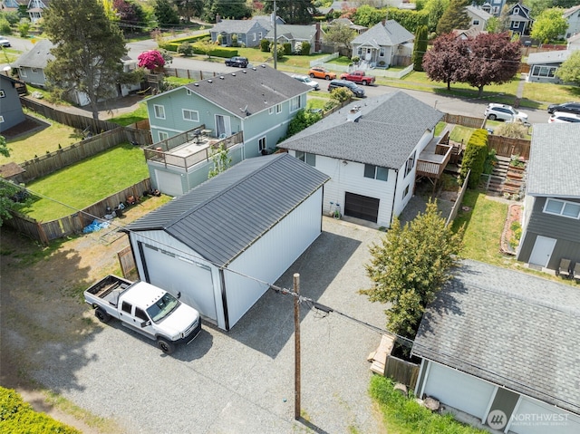aerial perspective of suburban area