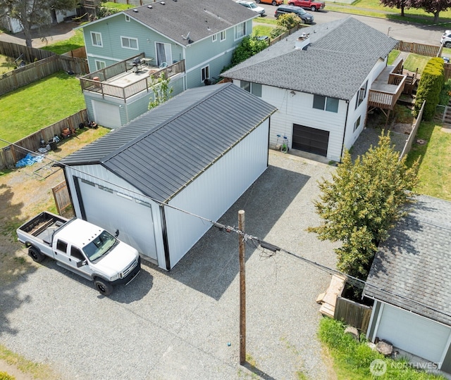 aerial view of residential area