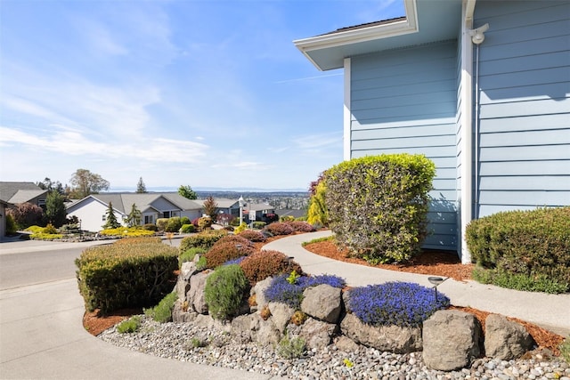 view of yard featuring a residential view