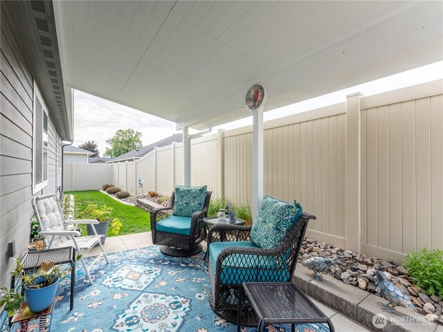 view of patio / terrace with a fenced backyard