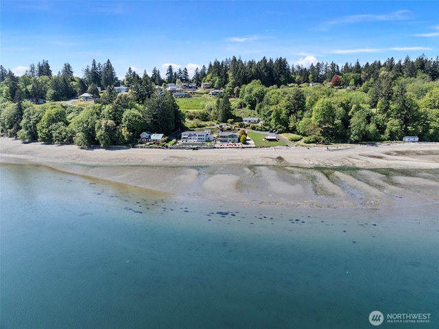 bird's eye view of expansive beach
