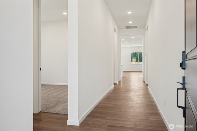 5741 Thornhill Ave SW Unit 326, Port Orchard, WA 98367 - corridor with recessed lighting, wood finished floors, and baseboards