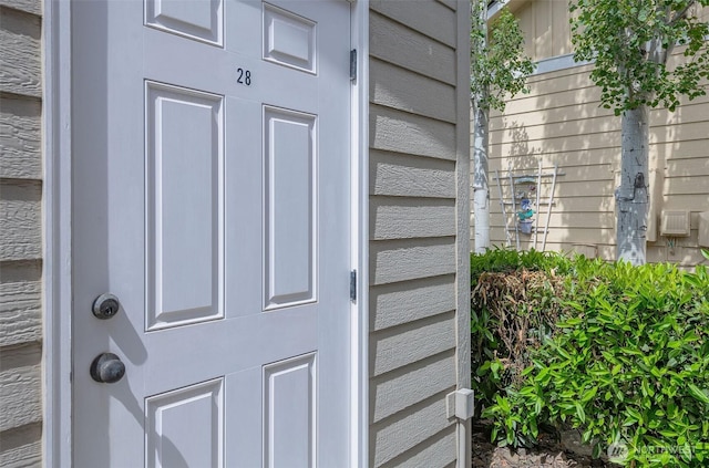 view of exterior entry