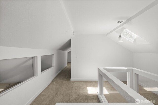 4822 S M St, Tacoma, WA 98408 - bonus room with carpet, a skylight, lofted ceiling, and baseboards