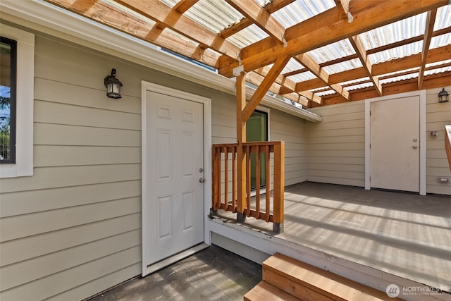 4822 S M St, Tacoma, WA 98408 - property entrance with a pergola