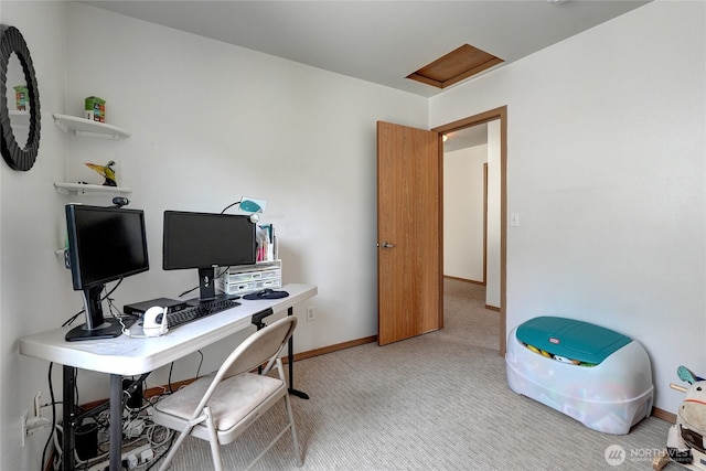 2824 187th St E, Tacoma, WA 98445 - carpeted office space with attic access and baseboards