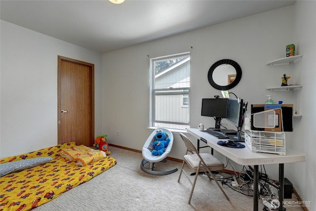 2824 187th St E, Tacoma, WA 98445 - carpeted bedroom with a desk and baseboards