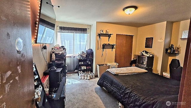 bedroom with carpet